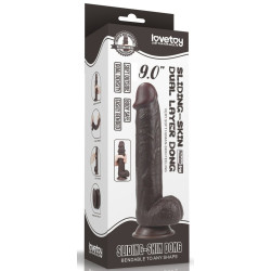 LoveToy SlidingSkin Gode Sliding Skin 18 x 4.5cm Marron